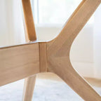 Tavolo da Pranzo Ovale da 62" per 4, Tavolo da Cucina in Legno Massello per Sala da Pranzo