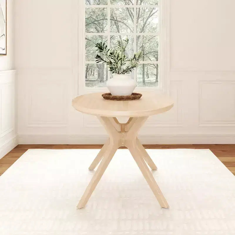 Tavolo da Pranzo Ovale da 62" per 4, Tavolo da Cucina in Legno Massello per Sala da Pranzo
