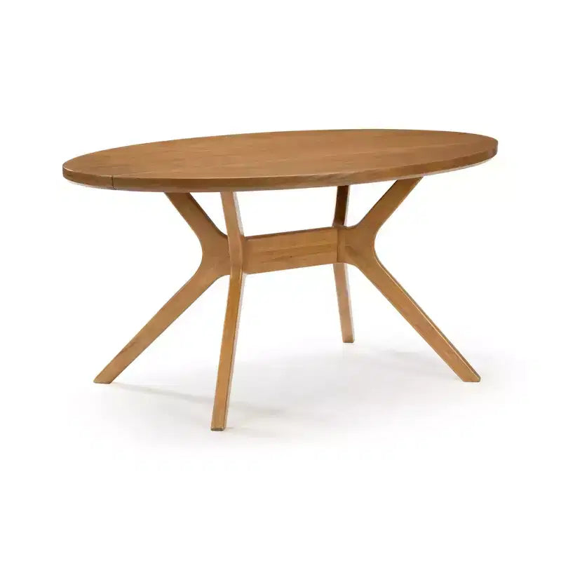 Tavolo da Pranzo Ovale da 62" per 4, Tavolo da Cucina in Legno Massello per Sala da Pranzo