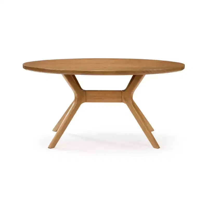 Tavolo da Pranzo Ovale da 62" per 4, Tavolo da Cucina in Legno Massello per Sala da Pranzo
