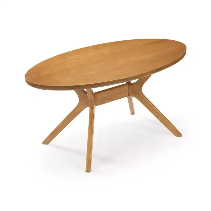 Tavolo da Pranzo Ovale da 62" per 4, Tavolo da Cucina in Legno Massello per Sala da Pranzo