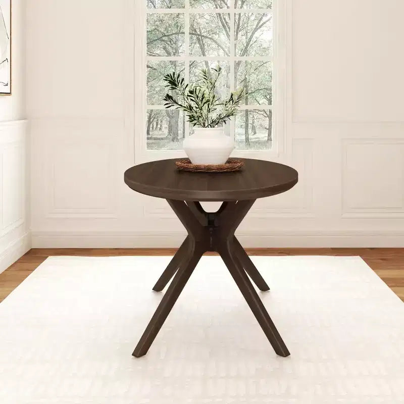 Tavolo da Pranzo Ovale da 62" per 4, Tavolo da Cucina in Legno Massello per Sala da Pranzo