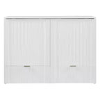 Letto a scomparsa full size con cassetto e prese e porte USB, design della struttura a carrucola