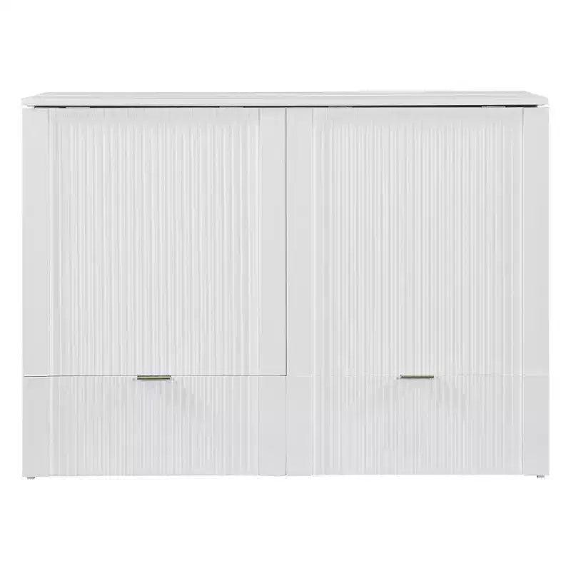 Letto a scomparsa full size con cassetto e prese e porte USB, design della struttura a carrucola