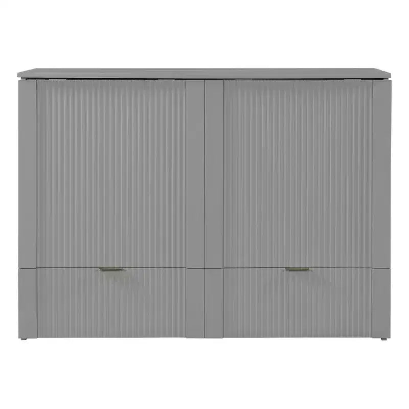Letto a scomparsa full size con cassetto e prese e porte USB, design della struttura a carrucola