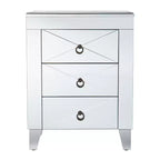 Cresheim Mirrored End Table with Drawers - Silver - SEI