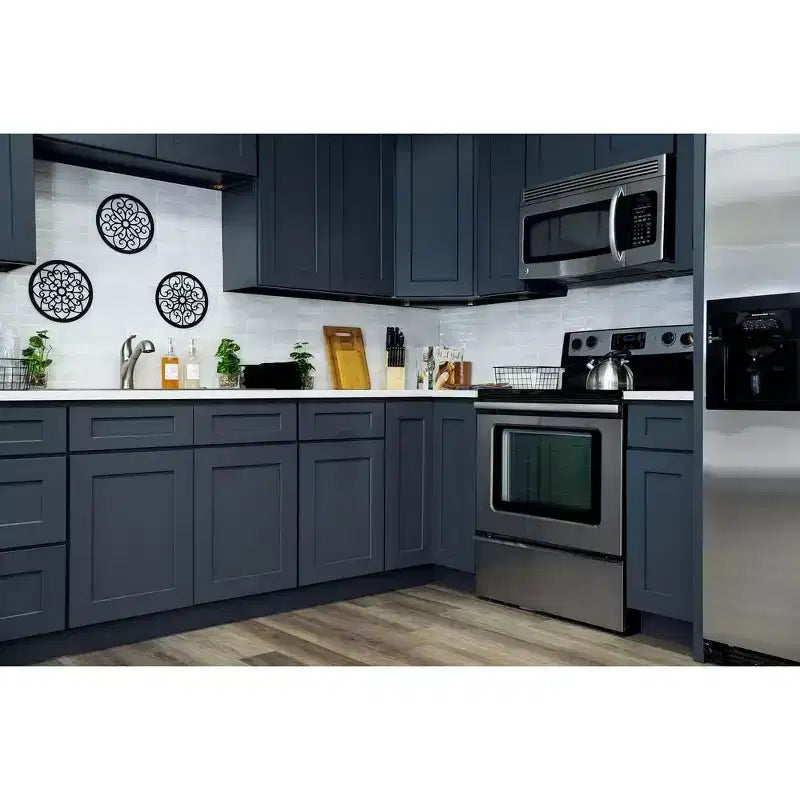 Base da Cucina 18" L x 34.5" A x 24" P con Cassetto Telaio in Compensato Chiusura Ammortizzata - Sovrapposizione Completa RTA