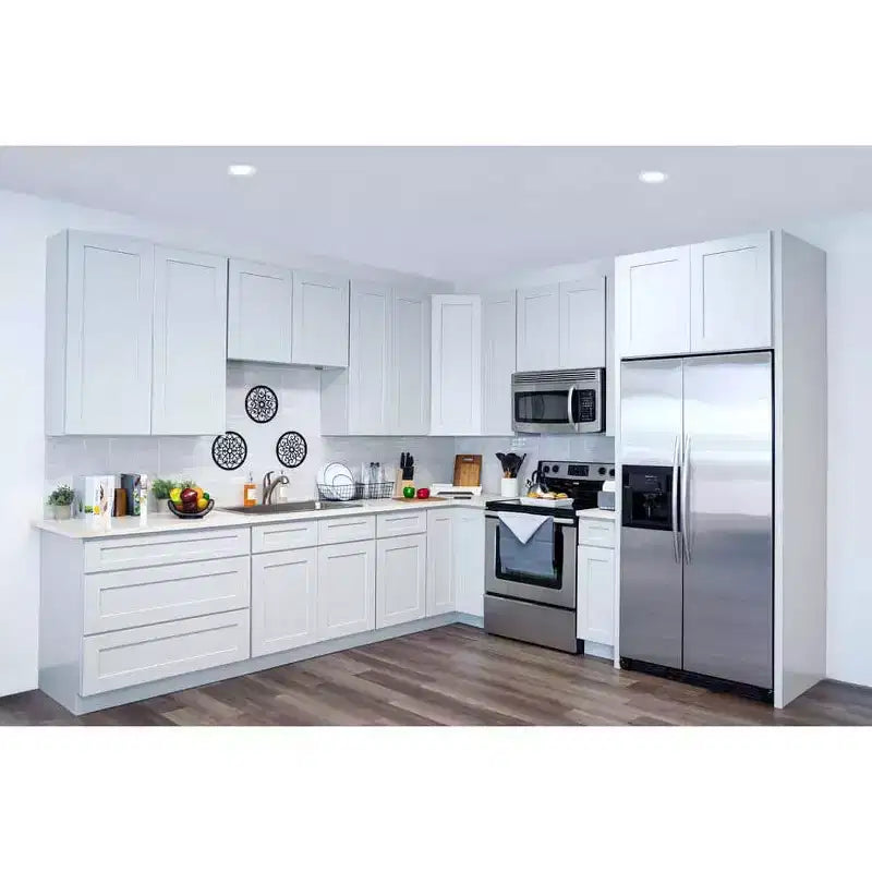 Base da Cucina 18" L x 34.5" A x 24" P con Cassetto Telaio in Compensato Chiusura Ammortizzata - Sovrapposizione Completa RTA