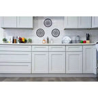 Base da Cucina 18" L x 34.5" A x 24" P con Cassetto Telaio in Compensato Chiusura Ammortizzata - Sovrapposizione Completa RTA