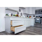 Base da Cucina 18" L x 34.5" A x 24" P con Cassetto Telaio in Compensato Chiusura Ammortizzata - Sovrapposizione Completa RTA