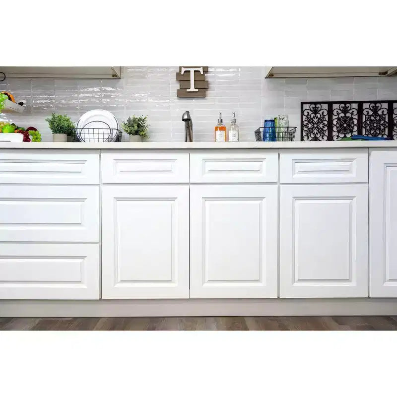 Base da Cucina 18" L x 34.5" A x 24" P con Cassetto Telaio in Compensato Chiusura Ammortizzata - Sovrapposizione Completa RTA