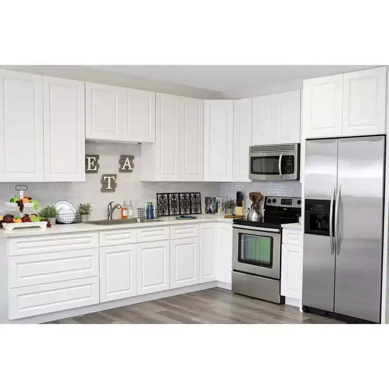 Base da Cucina 18" L x 34.5" A x 24" P con Cassetto Telaio in Compensato Chiusura Ammortizzata - Sovrapposizione Completa RTA
