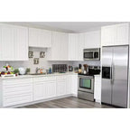 Base da Cucina 18" L x 34.5" A x 24" P con Cassetto Telaio in Compensato Chiusura Ammortizzata - Sovrapposizione Completa RTA