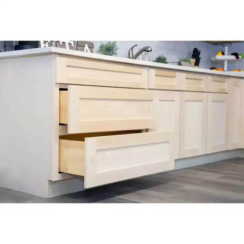 Base da Cucina 18" L x 34.5" A x 24" P con Cassetto Telaio in Compensato Chiusura Ammortizzata - Sovrapposizione Completa RTA