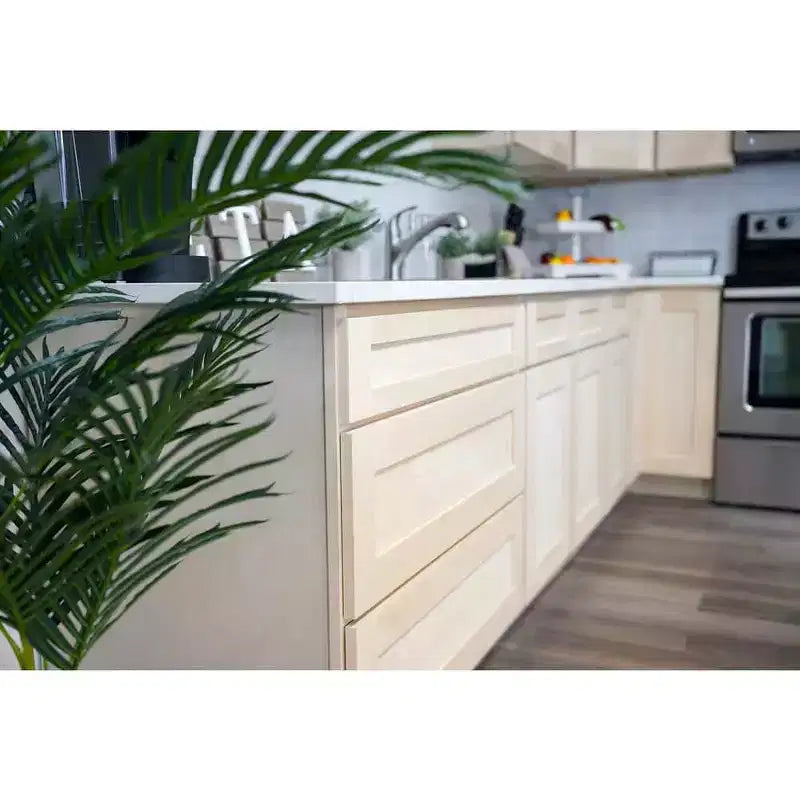 Base da Cucina 18" L x 34.5" A x 24" P con Cassetto Telaio in Compensato Chiusura Ammortizzata - Sovrapposizione Completa RTA