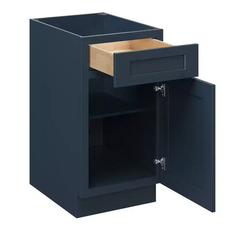 Base da Cucina 18" L x 34.5" A x 24" P con Cassetto Telaio in Compensato Chiusura Ammortizzata - Sovrapposizione Completa RTA
