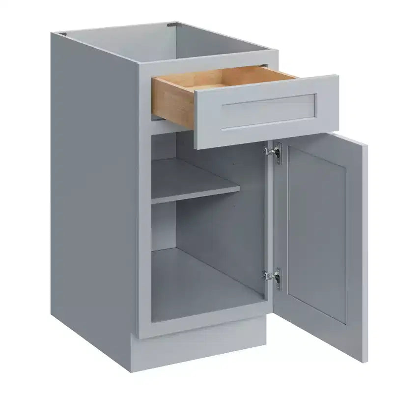 Base da Cucina 18" L x 34.5" A x 24" P con Cassetto Telaio in Compensato Chiusura Ammortizzata - Sovrapposizione Completa RTA