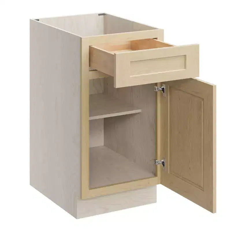 Base da Cucina 18" L x 34.5" A x 24" P con Cassetto Telaio in Compensato Chiusura Ammortizzata - Sovrapposizione Completa RTA