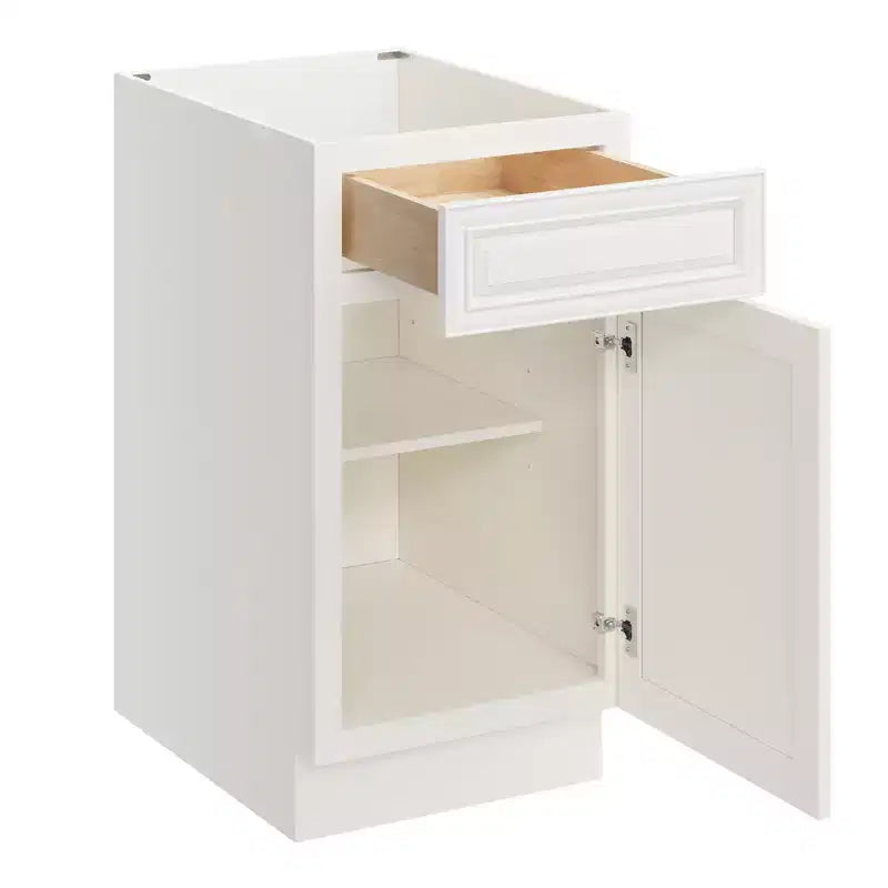 Base da Cucina 18" L x 34.5" A x 24" P con Cassetto Telaio in Compensato Chiusura Ammortizzata - Sovrapposizione Completa RTA