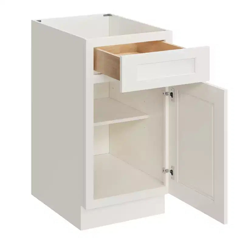 Base da Cucina 18" L x 34.5" A x 24" P con Cassetto Telaio in Compensato Chiusura Ammortizzata - Sovrapposizione Completa RTA