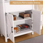 Libreria alta 182 cm con ante, libreria da fattoria con 6 ruote, cassetti e ripiani regolabili per studio, soggiorno, camera da letto