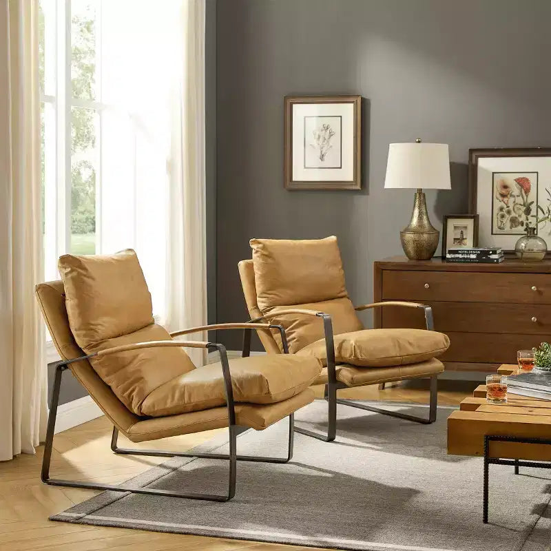 Comoda e Lussuosa Poltrona Accent in Vera Pelle