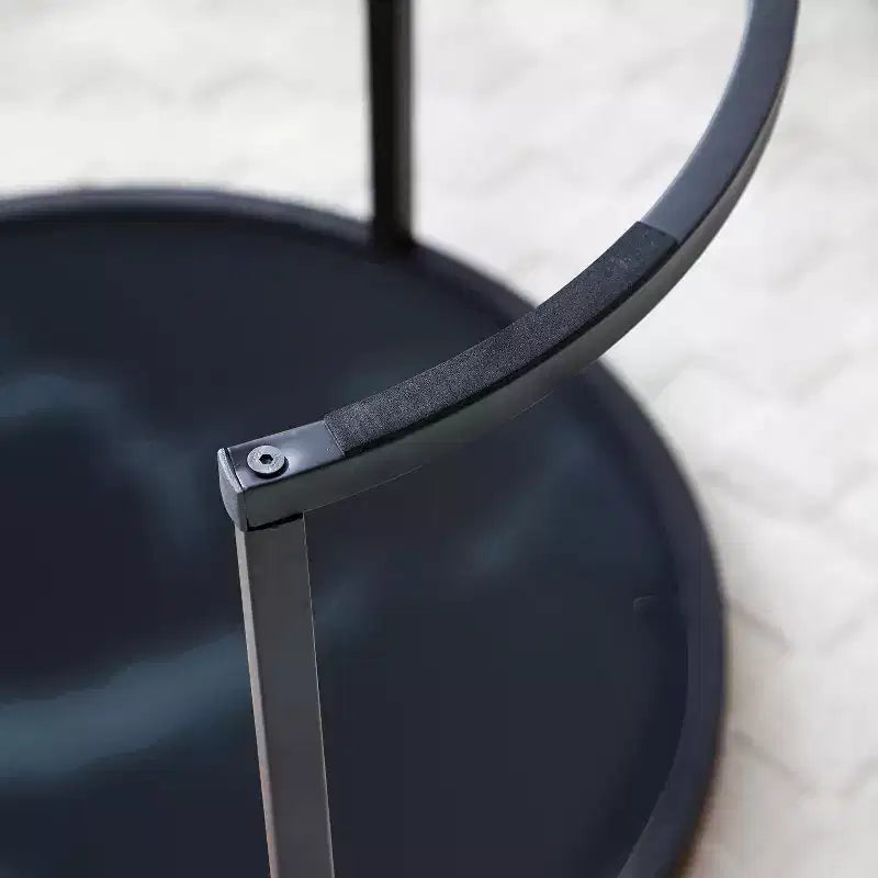 Set di 2 tavolini da caffè rotondi impilabili, tavolino laterale, tavolino da cocktail, tavolino da centro con robusta struttura in metallo