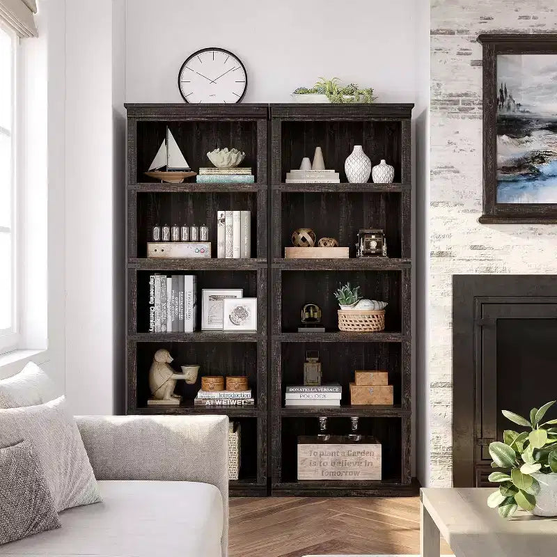 Libreria a 3 Ripiani, Scaffale in Legno Autoportante, Organizzatore Espositivo, per Libri e Oggetti Decorativi