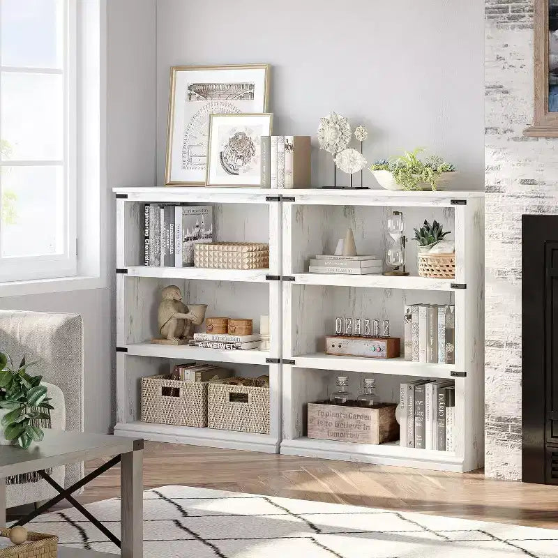 Libreria a 3 Ripiani, Scaffale in Legno Autoportante, Organizzatore Espositivo, per Libri e Oggetti Decorativi