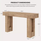 Console da Ingresso 63, Tavolino da Divano Lungo, Tavolo in Legno per Ingresso