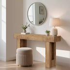 Console da Ingresso 63, Tavolino da Divano Lungo, Tavolo in Legno per Ingresso