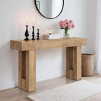 Console da Ingresso 63, Tavolino da Divano Lungo, Tavolo in Legno per Ingresso
