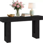 63 Farmhouse Console Table, Long Sofa Table Behind Couch, Wooden Entryway Table