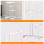 Portapiante da Interno, Scaffale Portafiori Verticale a 8 Ripiani in Metallo per Piante Multiple, 141CM Grande Scaffalatura Angolare