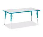 Jonti-Craft Berries Adult Height Color Edge Rectangle Table 30 x 60 in Blue