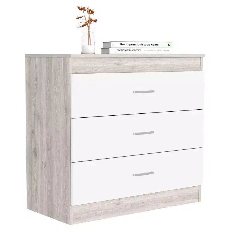 Cassettiera Verticale Moderna Minimalista a 5 Cassetti con Maniglie in Metallo e Cassetto Superiore con Serratura, Comò per Camera da Letto, Ingresso