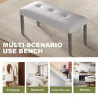 Set di 4 sedie da pranzo trapuntate Sedie imbottite Panca imbottita Panca da letto con seduta imbottita