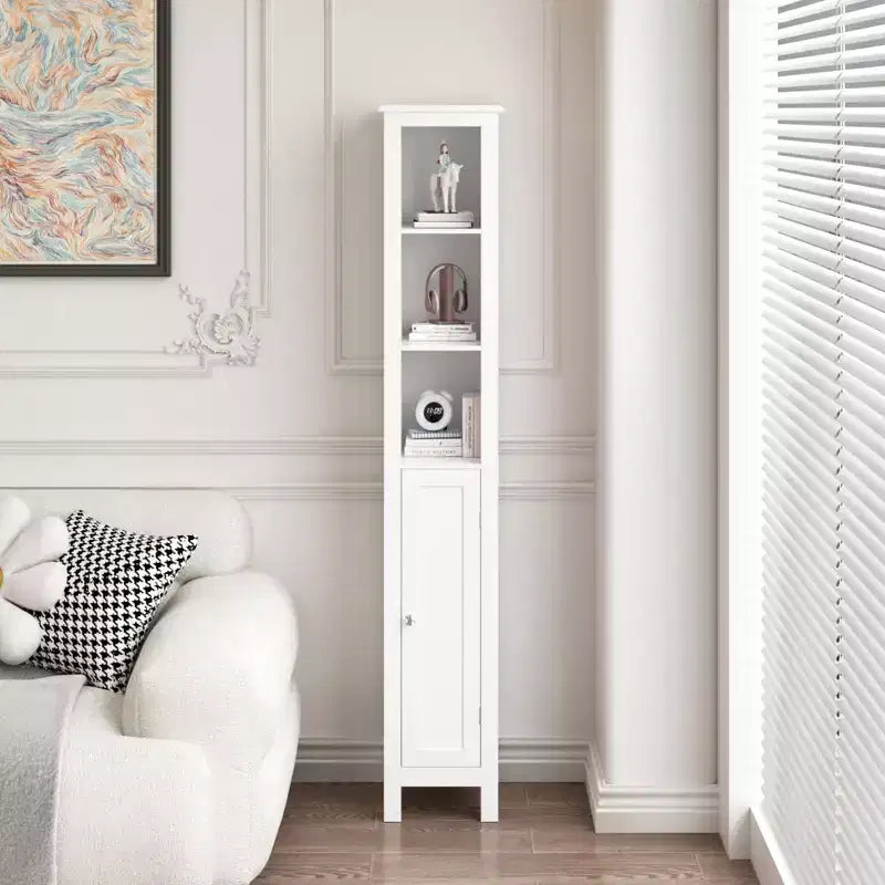 Mobiletto da Bagno con Ripiani Regolabili e Ante Reversibili