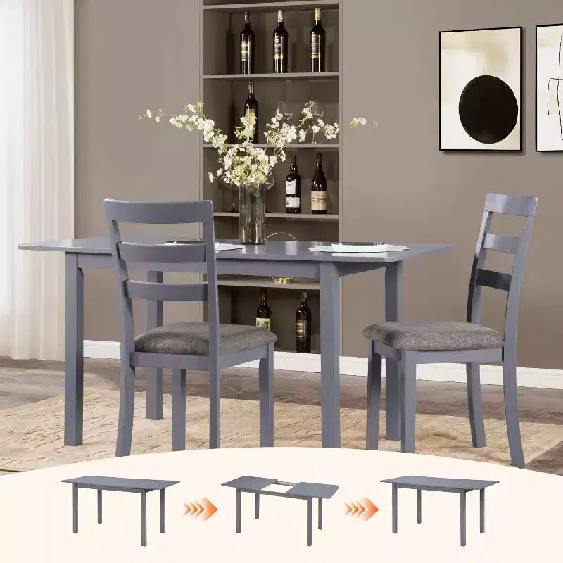 Tavolo da pranzo allungabile 59 | Posti a sedere 4-8 | Tavolo moderno con ante a ribalta per cucina e ufficio domestico per piccoli spazi