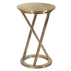 Kate and Laurel Aja Round Metal Side Table