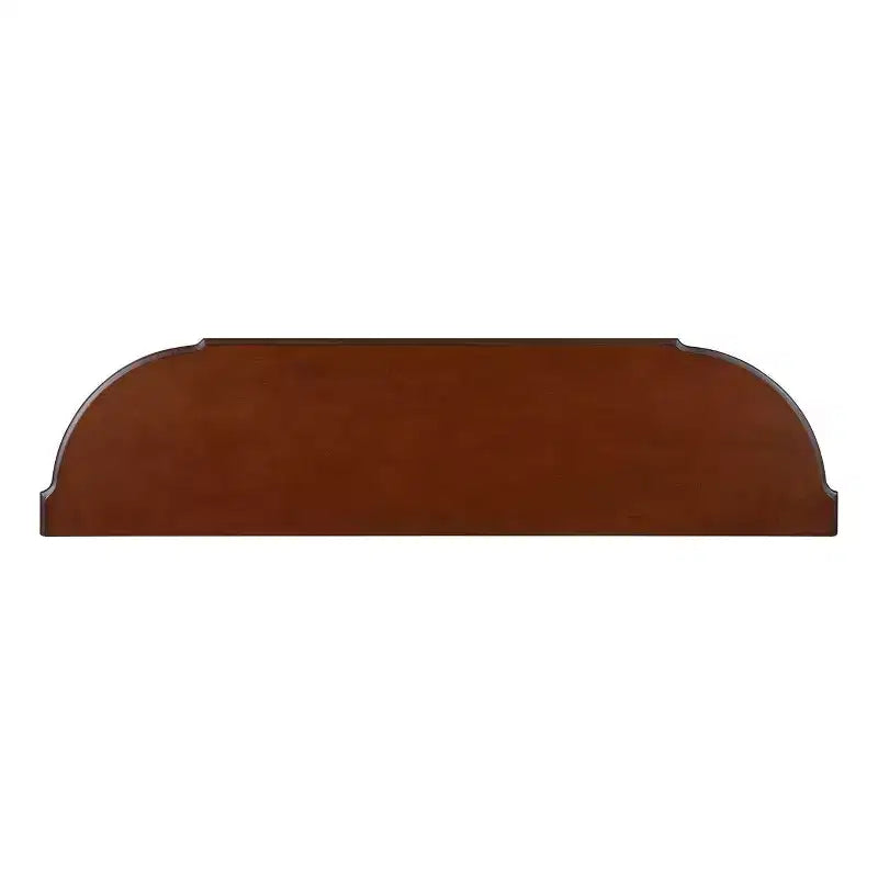 Tavolo Console Curvo Retrò da 52'' con Ripiano Aperto e 2 Cassetti per Soggiorno e Ingresso, Blu Navy e Piano Marrone