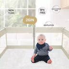 Box per neonati 59x59 pollici, recinzione sicura e durevole per bambini e neonati, uso interno ed esterno, perfetto per il gioco e l'apprendimento