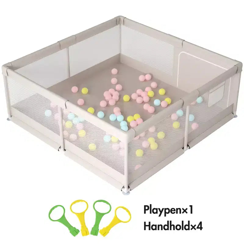 Box per neonati 59x59 pollici, recinzione sicura e durevole per bambini e neonati, uso interno ed esterno, perfetto per il gioco e l'apprendimento