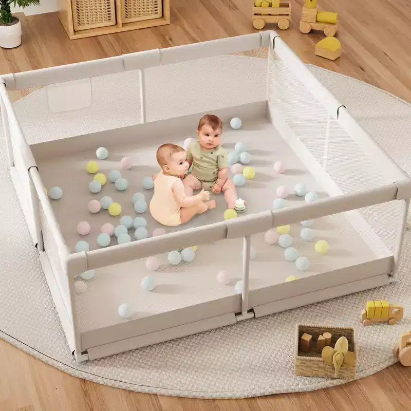 Box per neonati 59x59 pollici, recinzione sicura e durevole per bambini e neonati, uso interno ed esterno, perfetto per il gioco e l'apprendimento