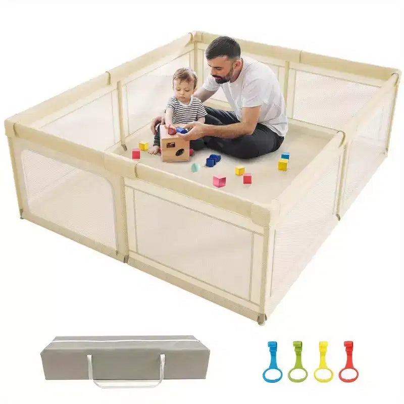 Box per neonati 59x59 pollici, recinzione sicura e durevole per bambini e neonati, uso interno ed esterno, perfetto per il gioco e l'apprendimento