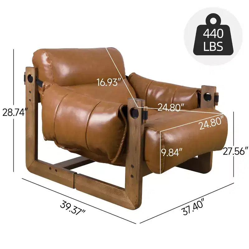 Poltrona da salotto in similpelle