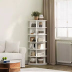 Scarpiera Rotante a 6 Livelli, Colore Bianco, Organizer per Scarpe Girevole a 360° per Ingresso/Soggiorno (1 Pezzo)