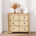 7 Drawer Rattan Dresser,Boho Dresser for Bedroom,Chest of Drawers,Closet Organizer,Natural Wood Dressers Chest for Bedroom,Living Room,Entryway